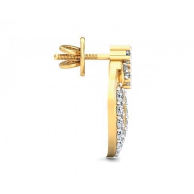 Heva Daily wear diamond earrings in 14k hallmarked gold